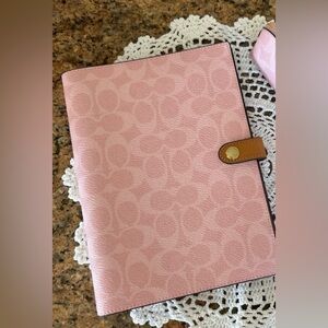 Coach Powder Pink Signature Planner Organizer NO POUCH! No pencil case